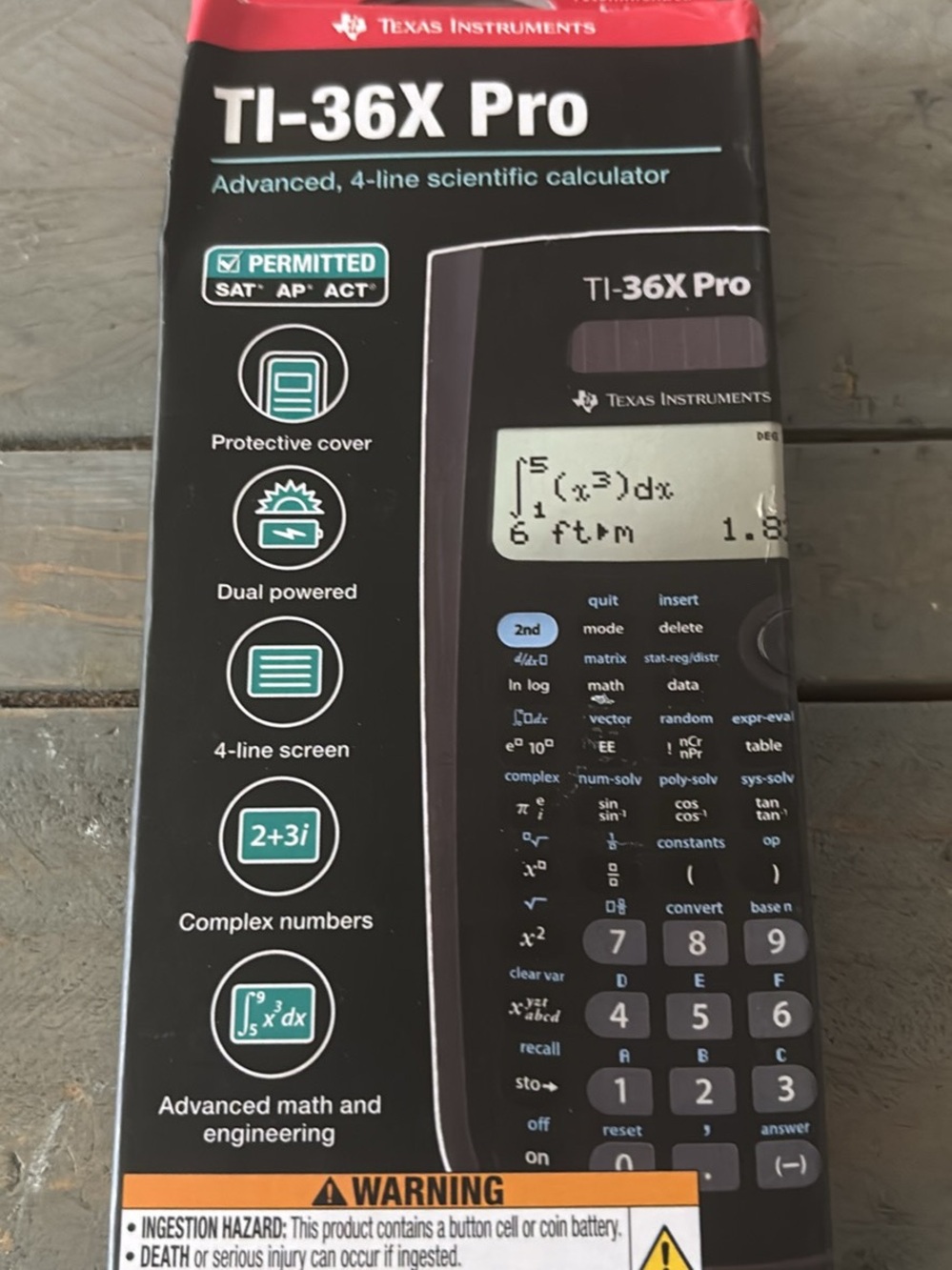 Texas Instruments TI-36X Pro Scientific Calculator in Black and Red Packaging